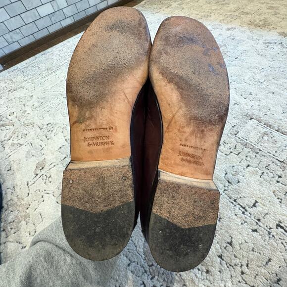 Johnston & Murphy Brown Cognac Leather Tassel Slip On Loafer Size 12 M. SOLD - Picture 5 of 8